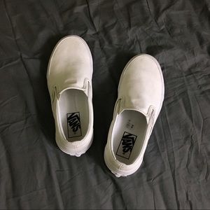 white slip on vans